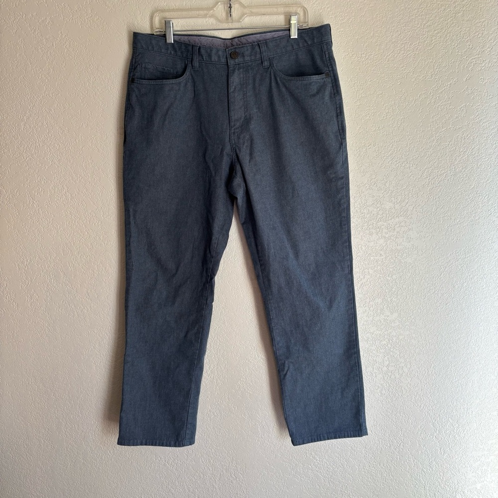 Peru Pima Cotton Spandex Johnston & Murphy Charcoal 5-Pocket Slim Fit Pant Men’s